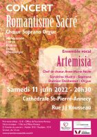 Concert "Romantisme Sacré" par l’ensemble vocal Artemisia