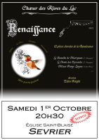 Concert "Renaissance" Choeur des Rives du Lac