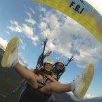 Lake Annecy Col de la Forclaz pass discovery flight in two-seater paraglider