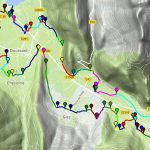 Map of the mountain bike loop along the sources of lake Annecy