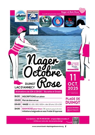 Nager pour octobre rose : le bain rose