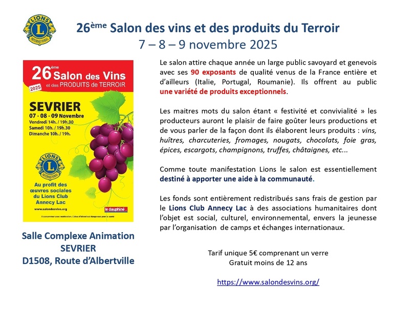 Salon des Vins et Produits du Terroir