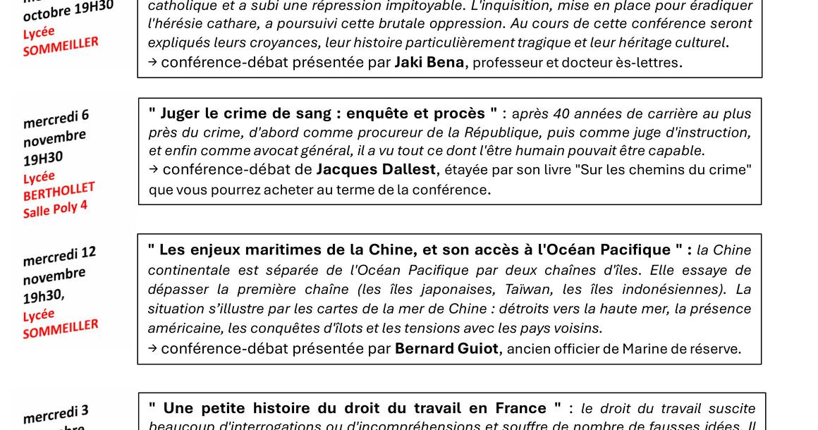 Conférence :