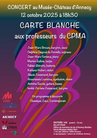 Concert  "Carte blanche aux professeurs du CPMA"