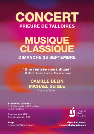 Concert de musique classique "une rentrée romantique"