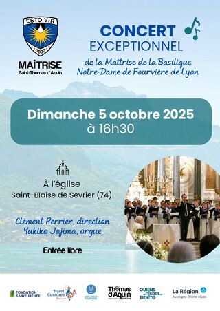 Concert exceptionnel des Petits Chanteurs de la Maîtrise de la Basilique Notre Dame de Fourvières
