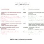 Cycle de conférences au Château_Menthon-Saint-Bernard