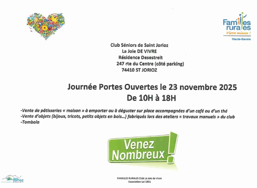 Journée portes ouvertes du club séniors