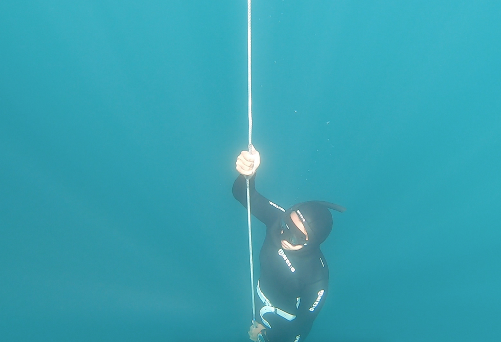 Freediving in Lake Annecy