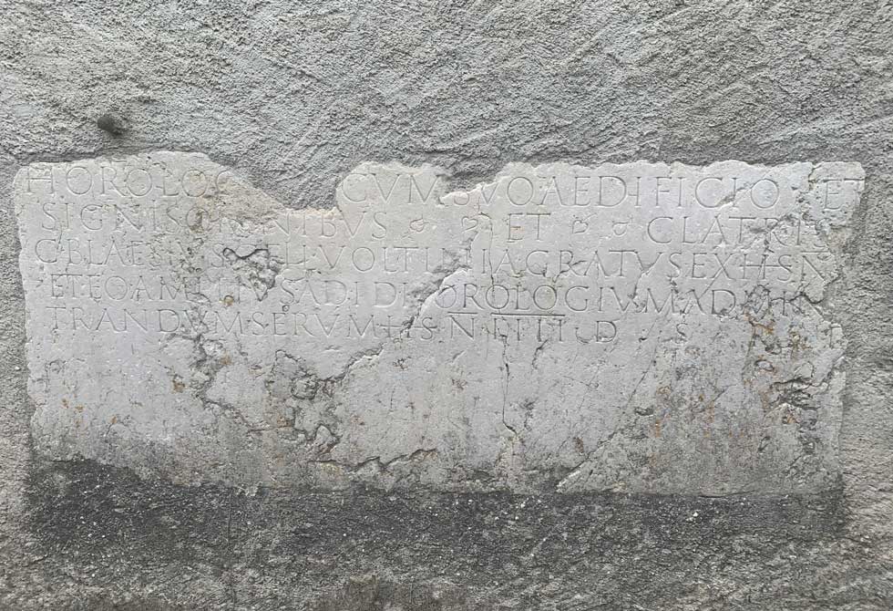 The Roman inscription near the priory in Talloires